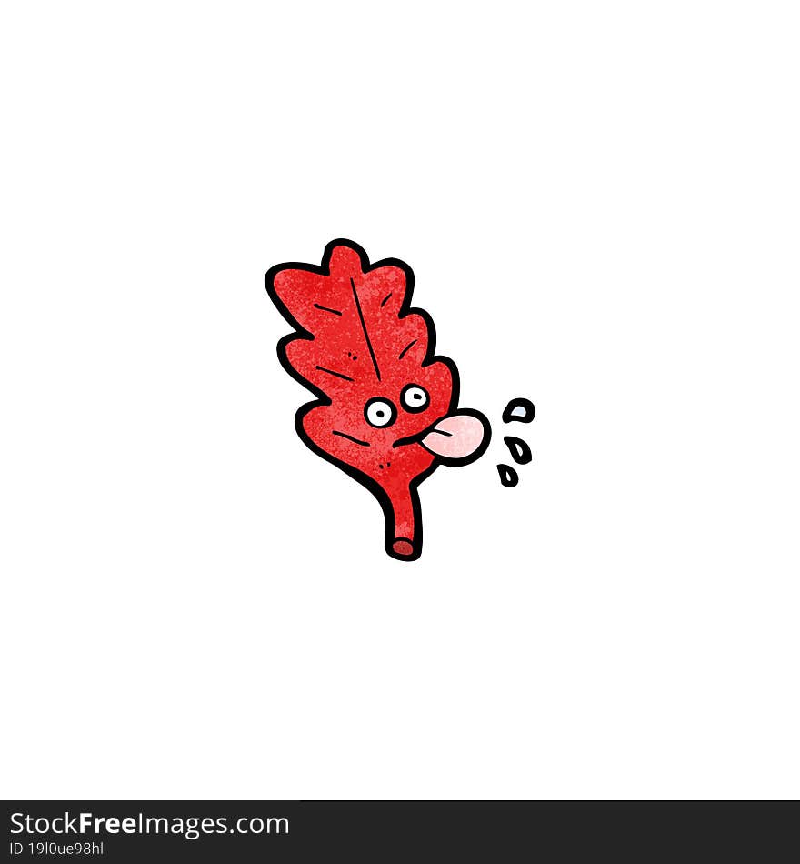 red leaf cartoon character