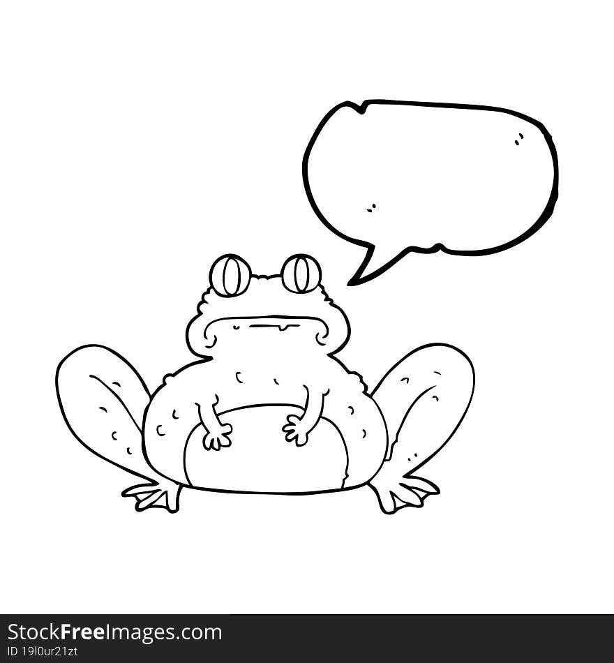 Speech Bubble Cartoon Frog