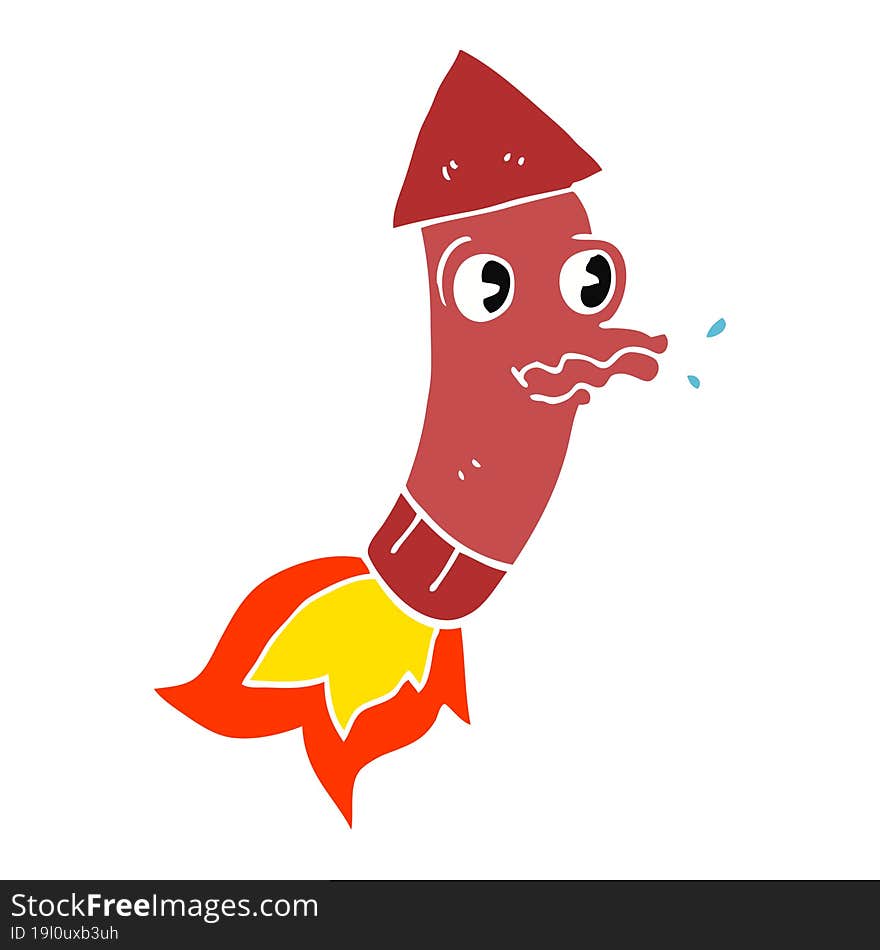 Cartoon Doodle Rocket