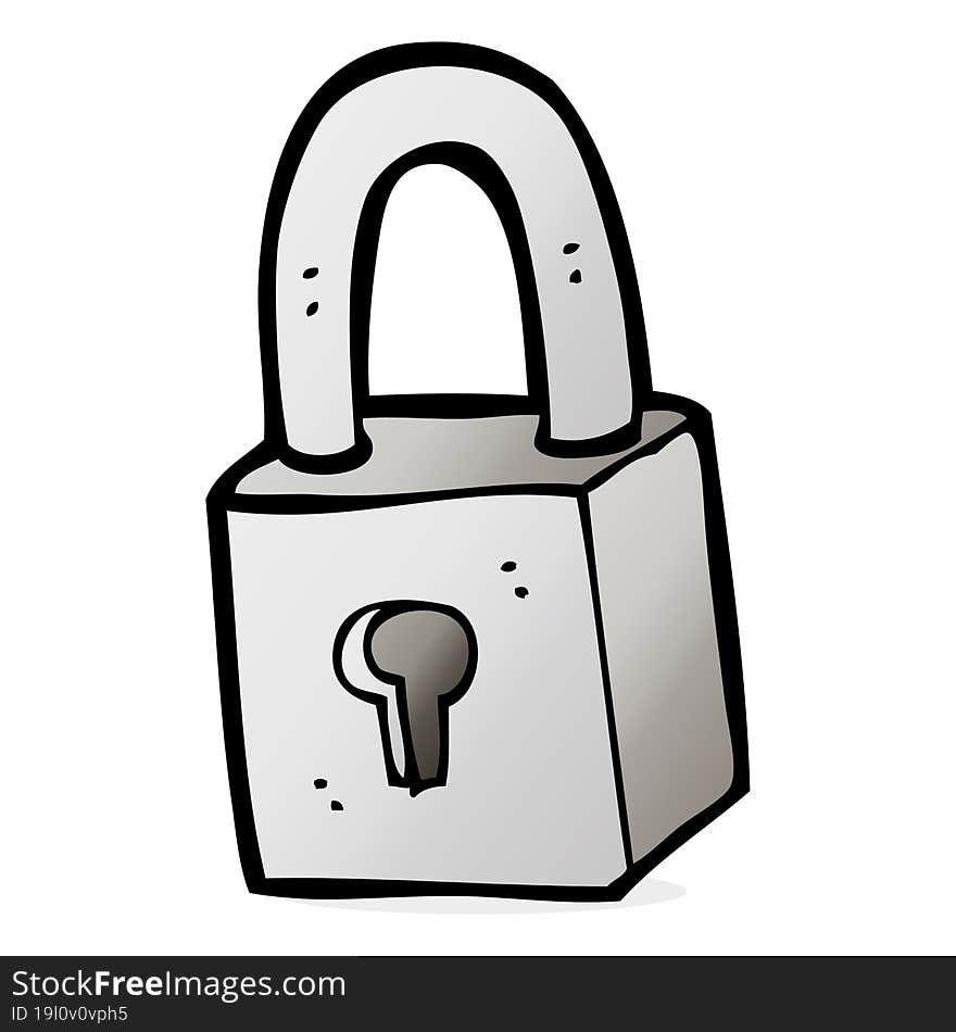 cartoon padlock