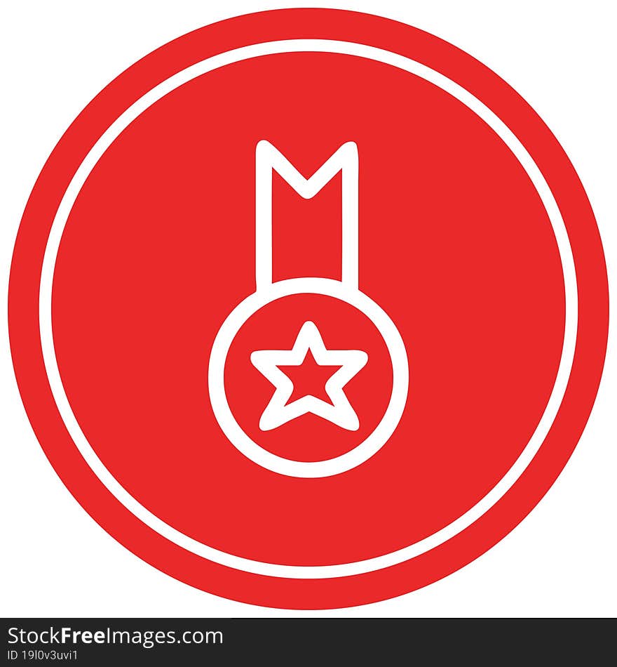 medal award circular icon symbol