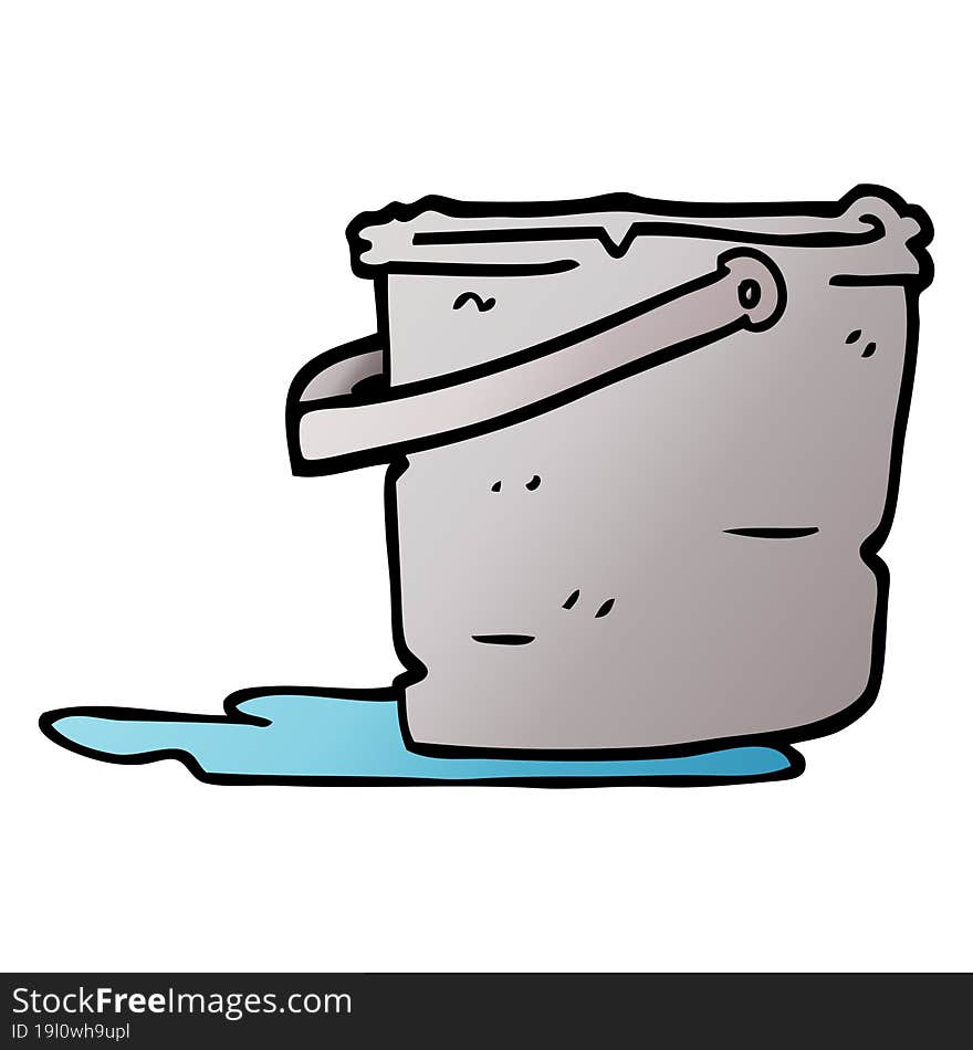 cartoon doodle bucket