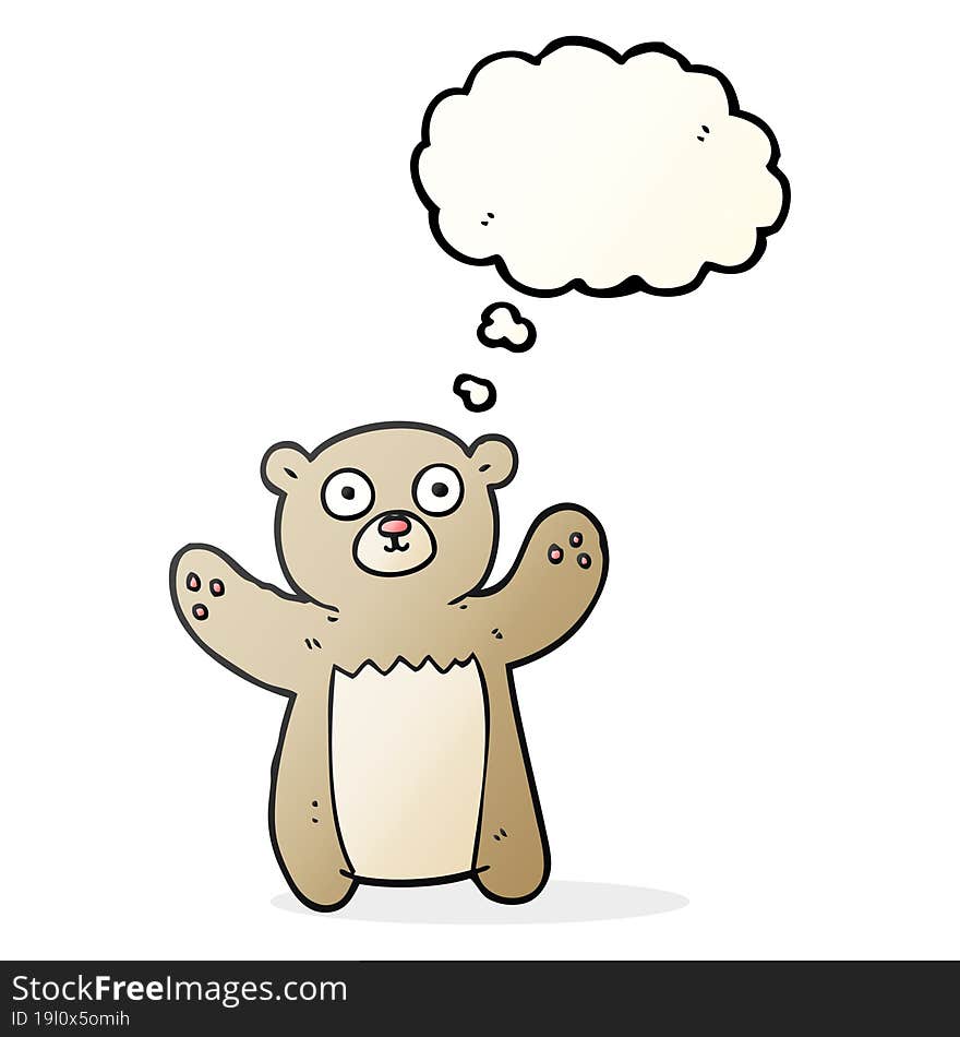 Thought Bubble Cartoon Teddy Bear