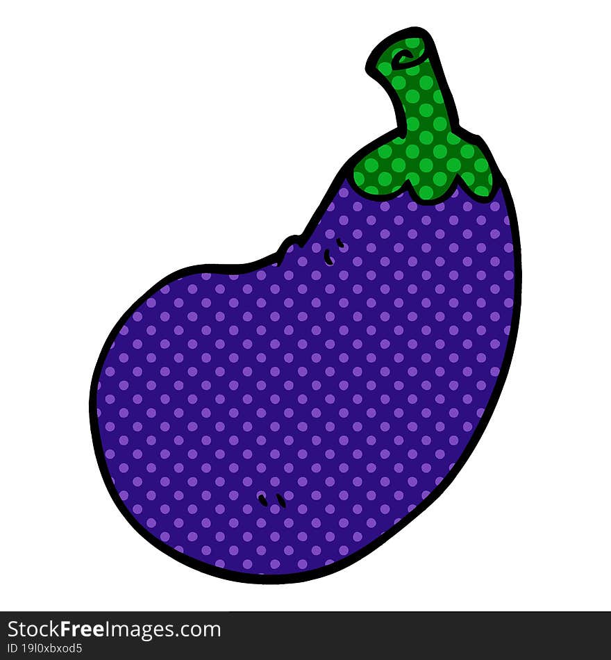 Cartoon Doodle Eggplant