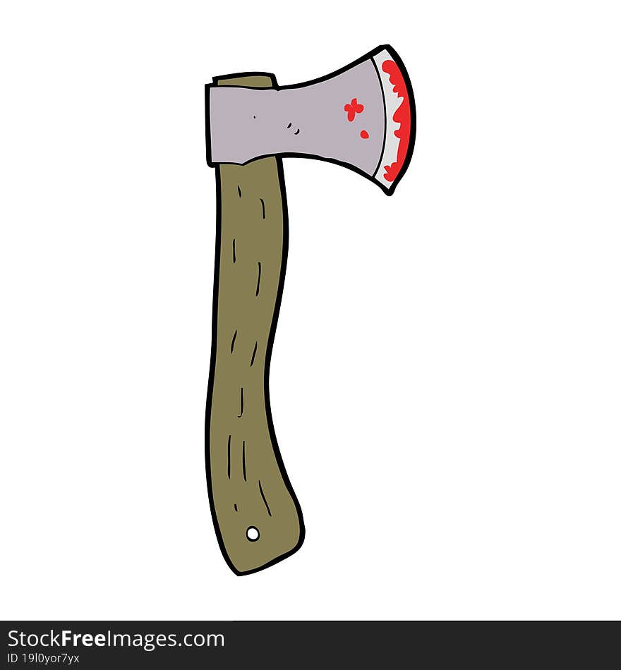 cartoon bloody axe