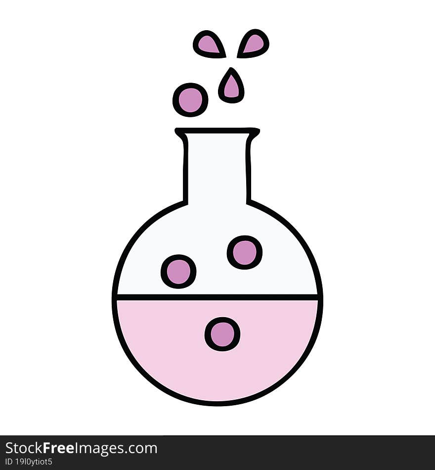 cute cartoon chemistry tube