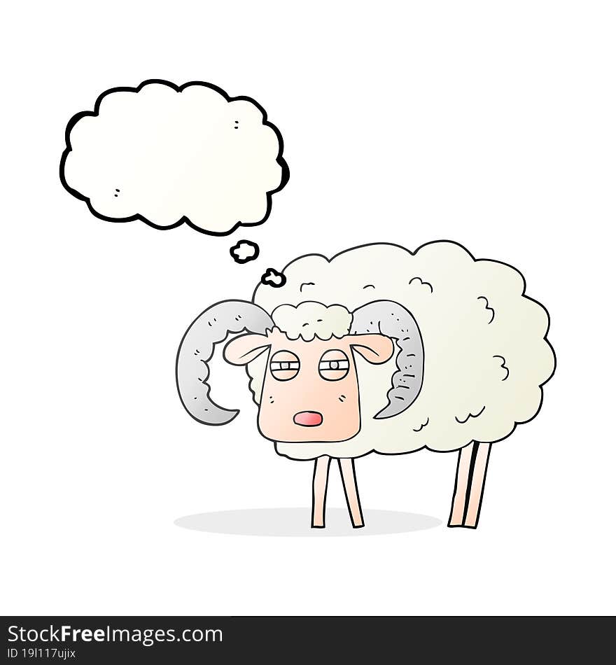 thought bubble cartoon ram