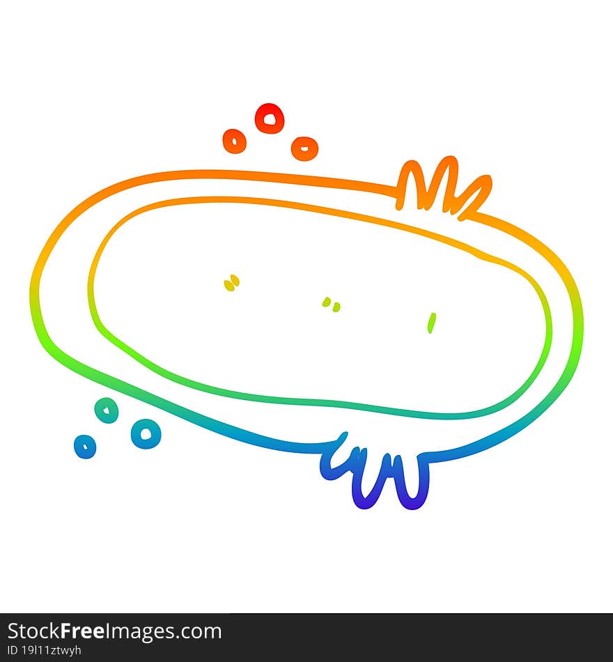 rainbow gradient line drawing cartoon amoeba