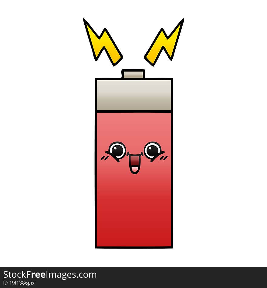 gradient shaded cartoon of a battery