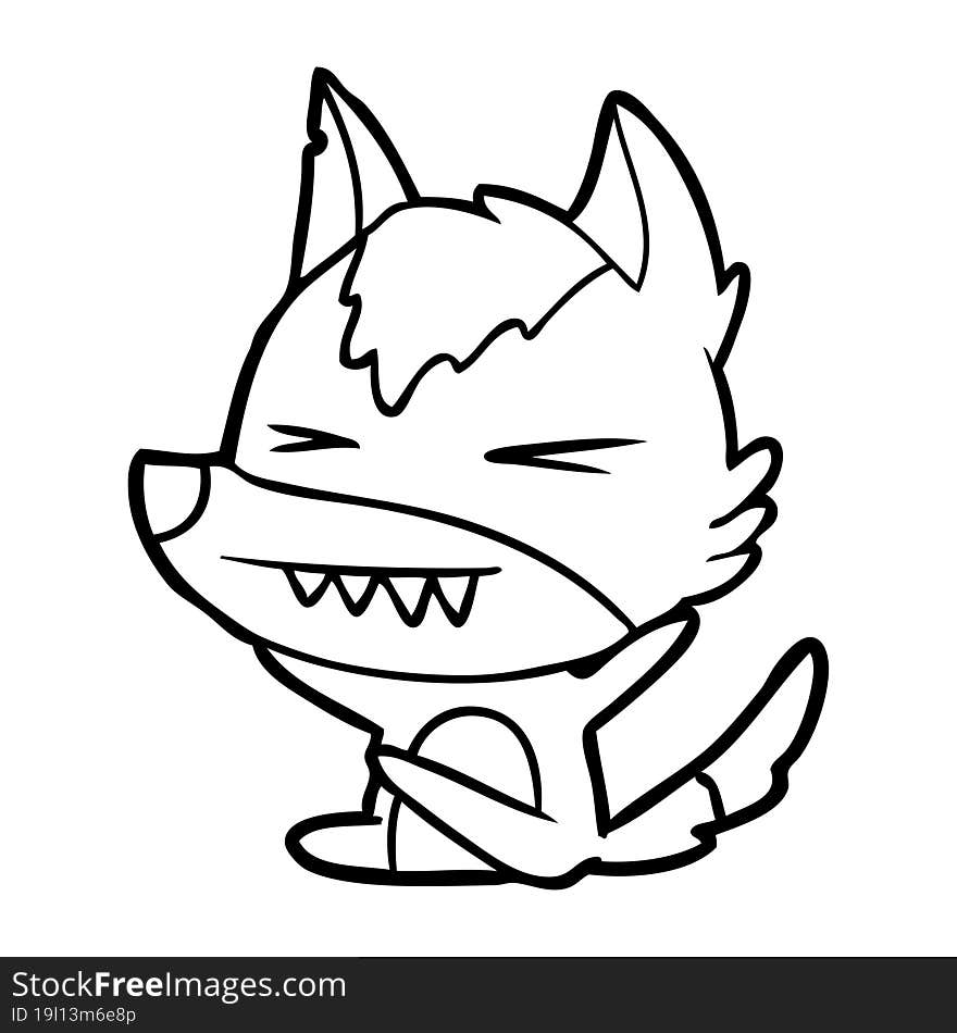 angry wolf cartoon. angry wolf cartoon