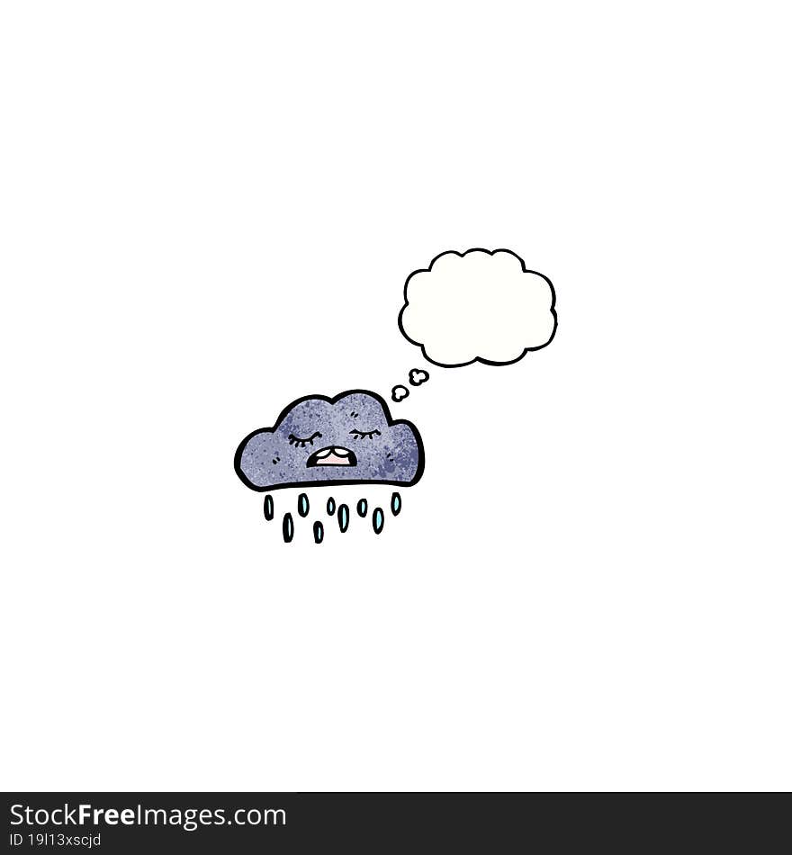 cartoon raincloud