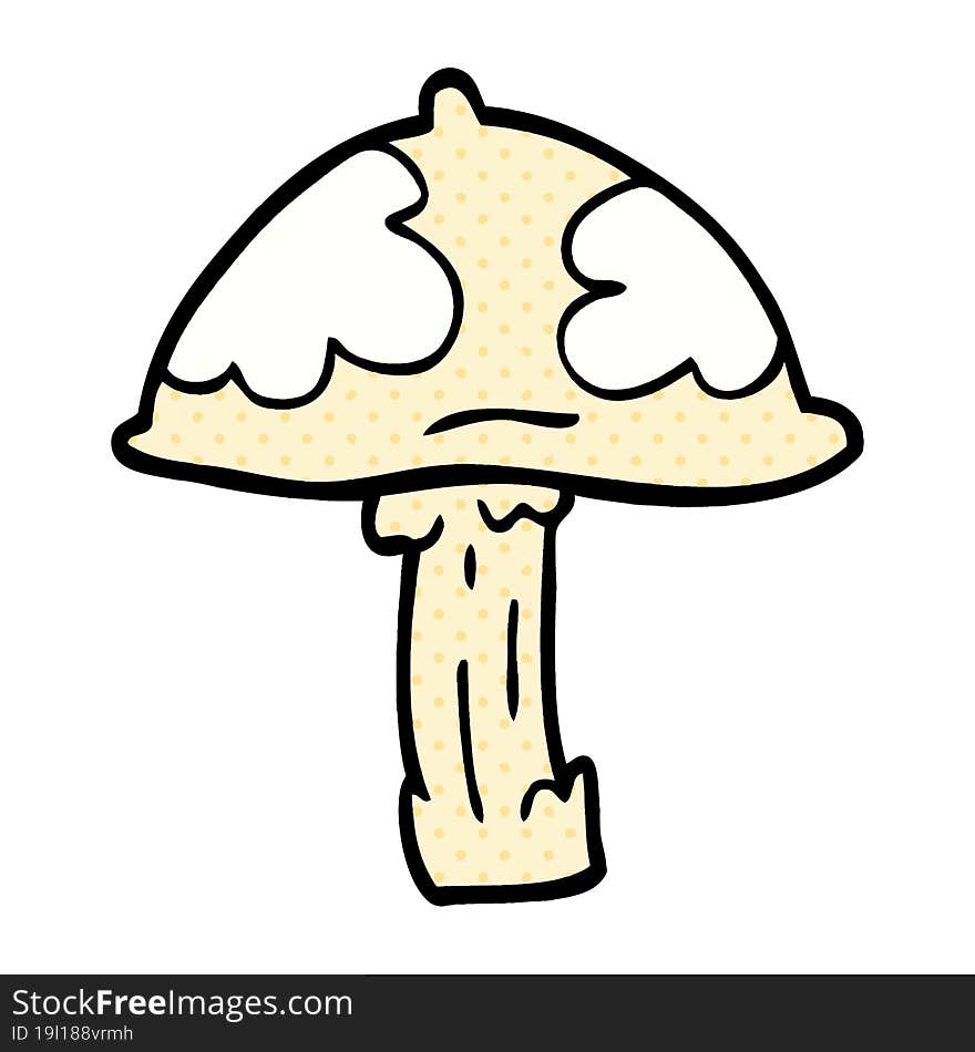 cartoon doodle wild mushroom