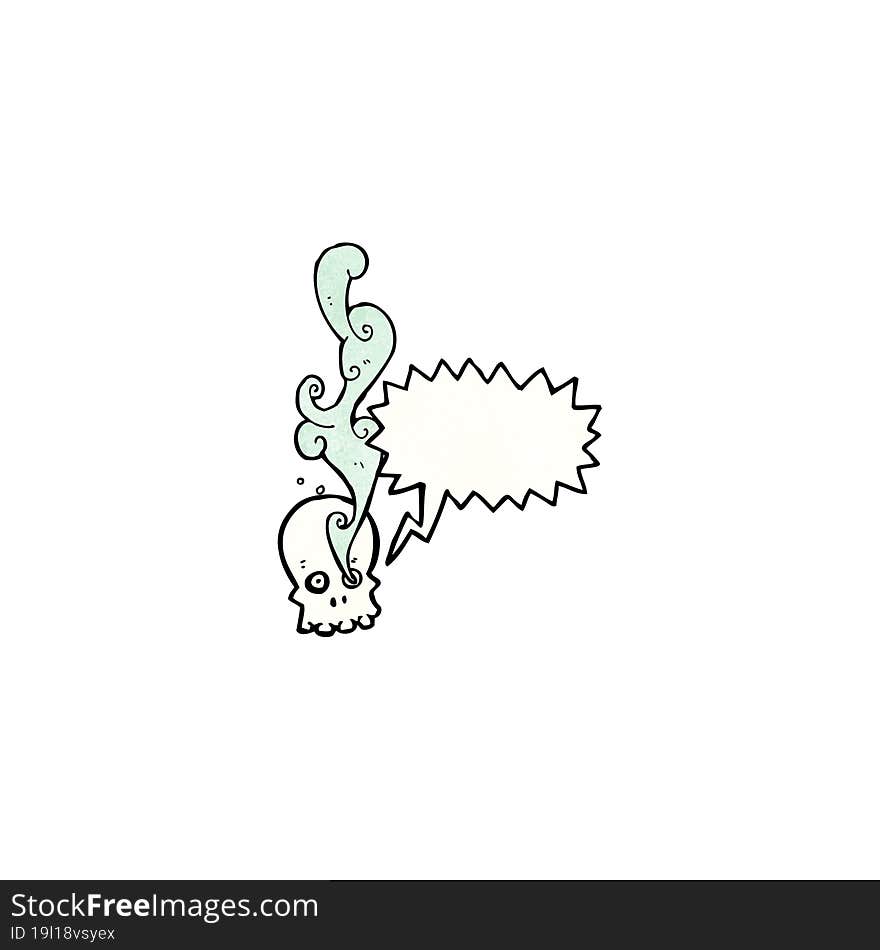 cartoon spooky skull