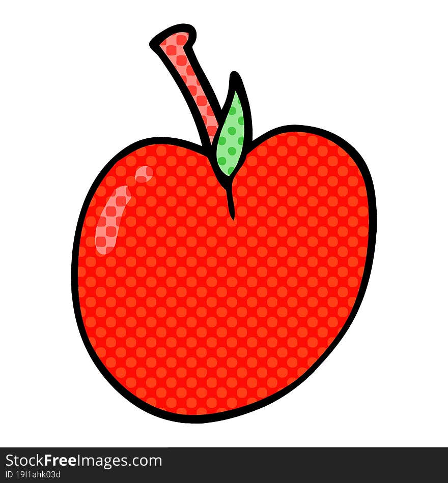 Cartoon Doodle Of An Apple