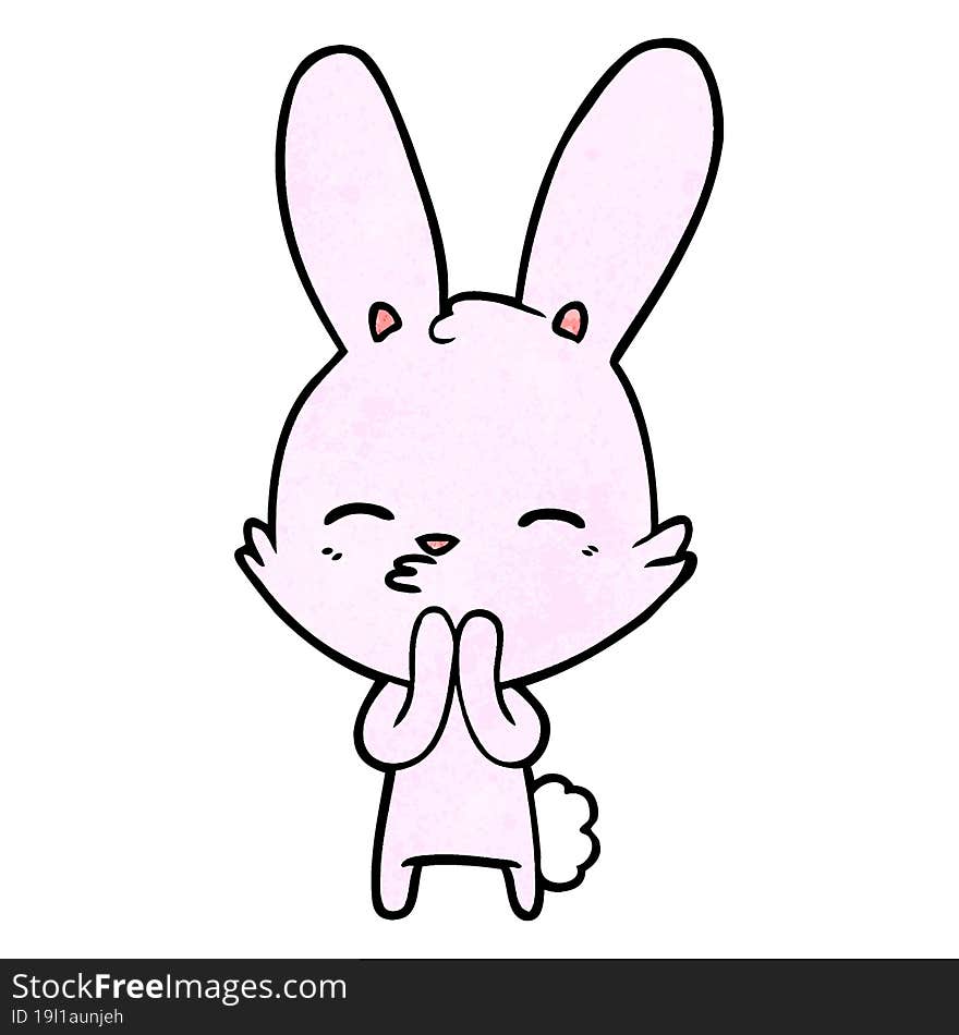 curious bunny cartoon. curious bunny cartoon