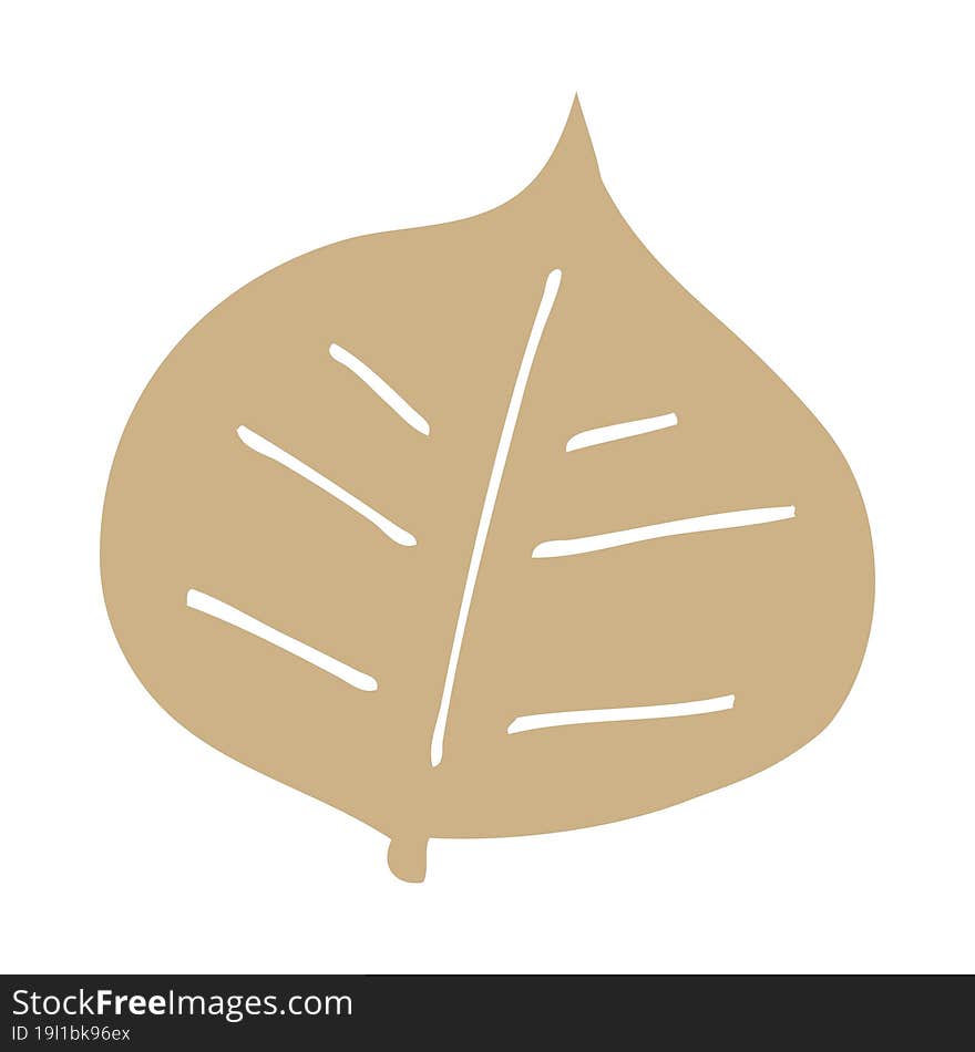 Cartoon Doodle Leaf