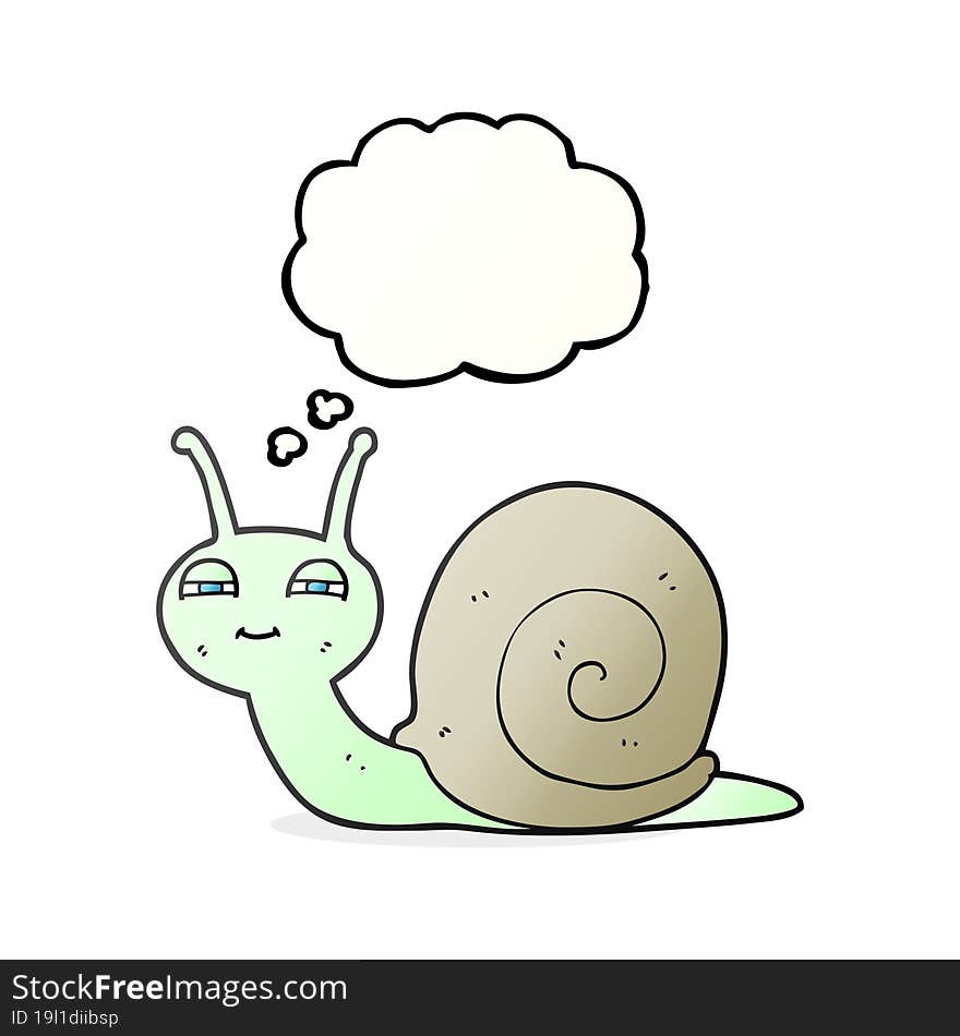 Thought Bubble Cartoon Cute Snail