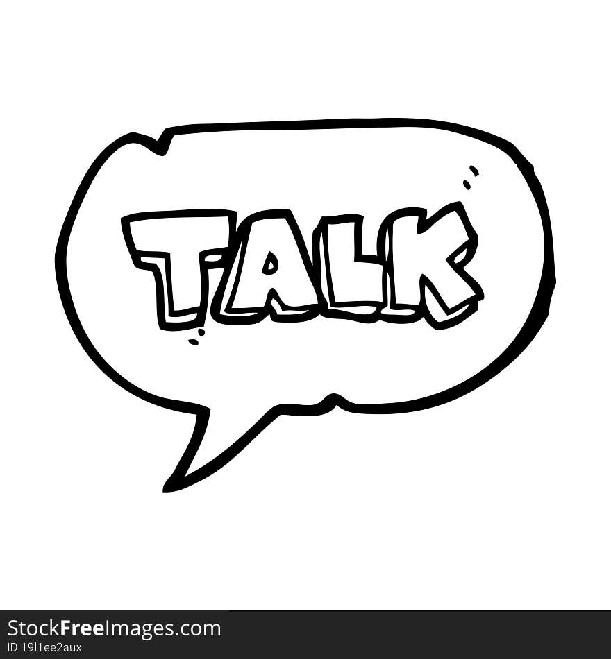 speech bubble cartoon talk symbol