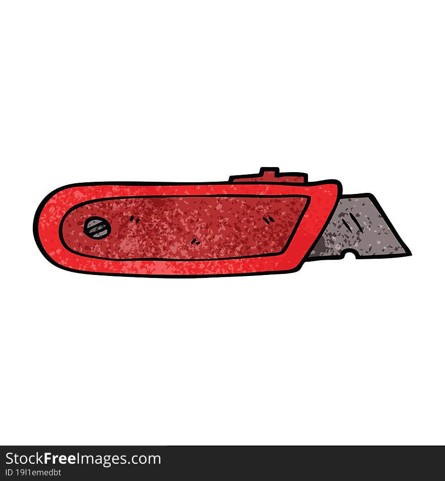 cartoon doodle work knife