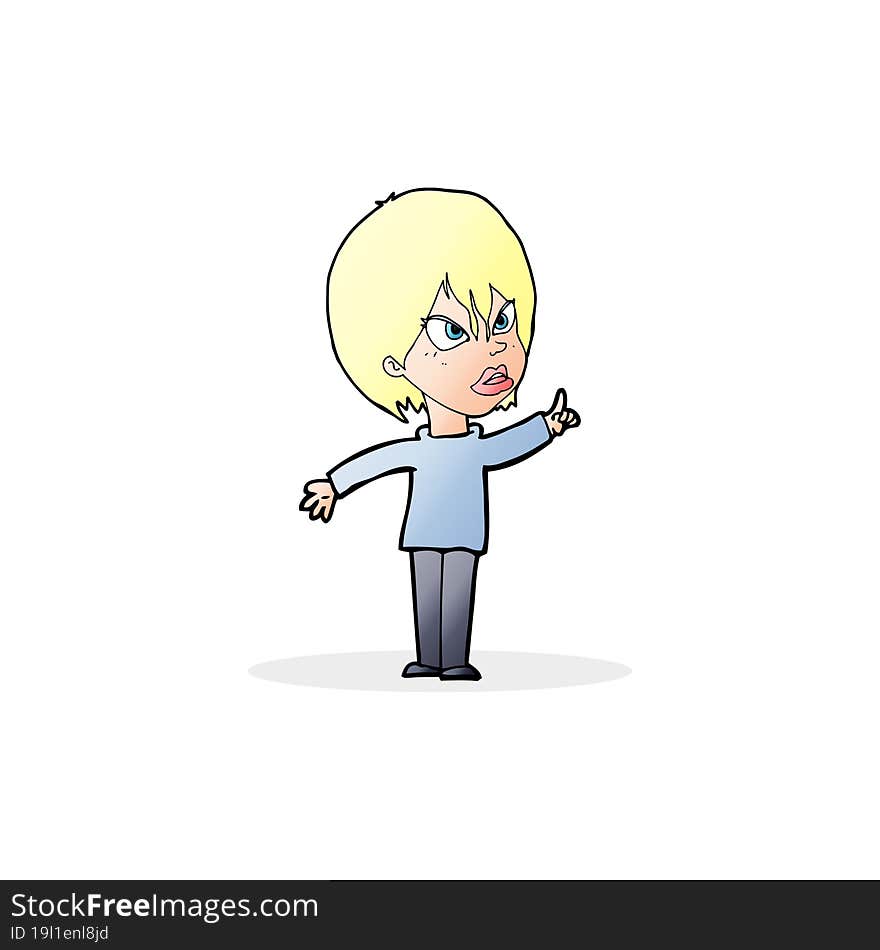 cartoon woman arguing