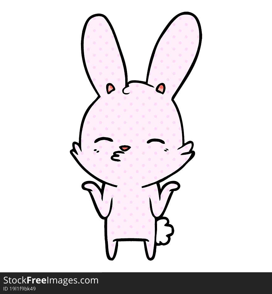 curious bunny cartoon. curious bunny cartoon