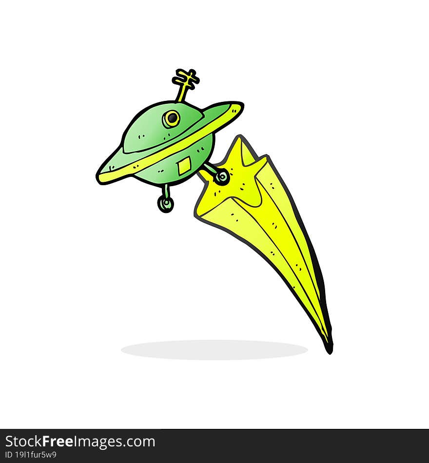 cartoon flying saucer