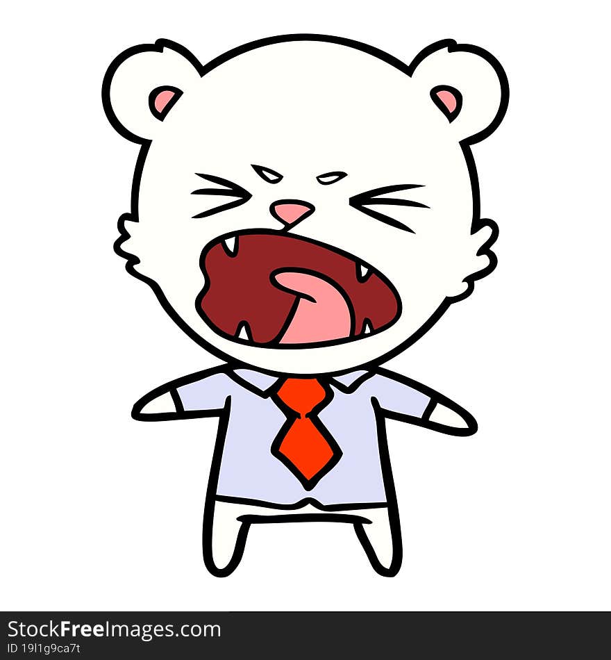 angry polar bear cartoon. angry polar bear cartoon