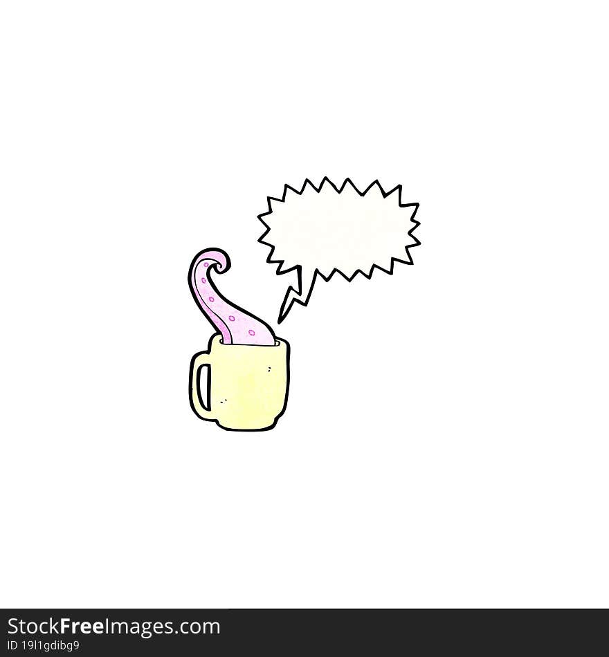 tentacle in teacup cartoon