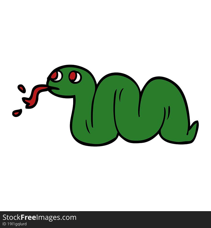 Cartoon Doodle Snake