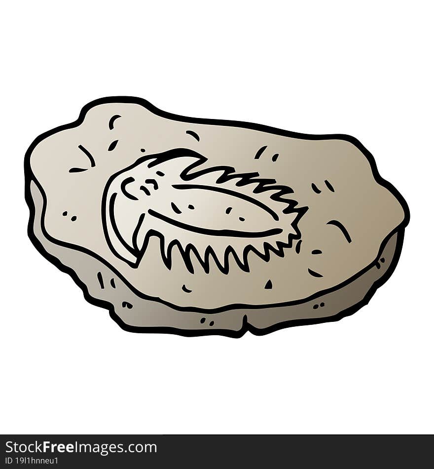 vector gradient illustration cartoon ancient fossil