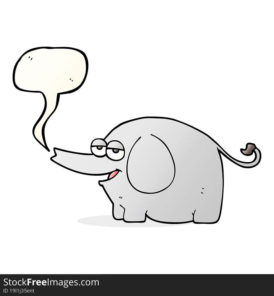 speech bubble cartoon elephant squirting water