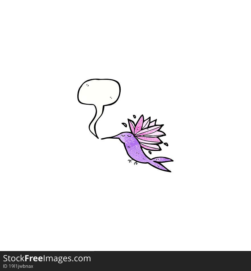 cartoon hummingbird