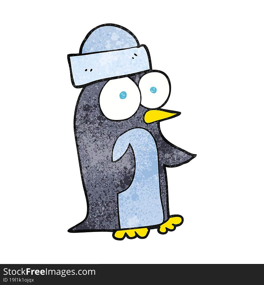 textured cartoon penguin