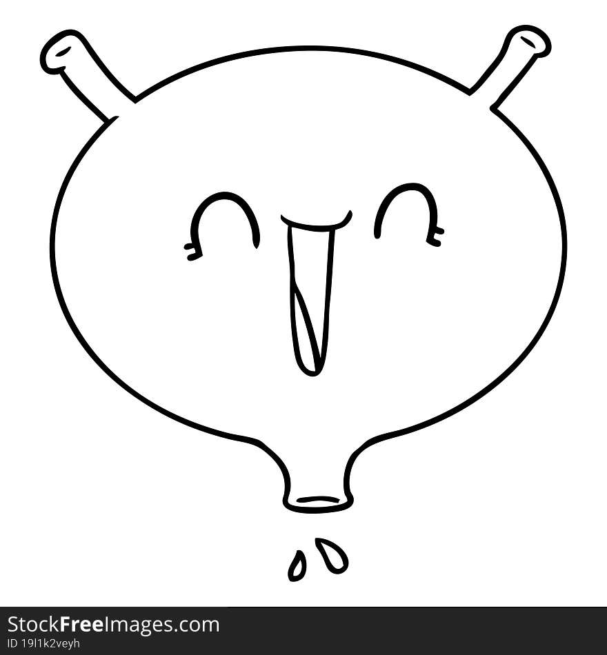 cartoon laughing bladder. cartoon laughing bladder