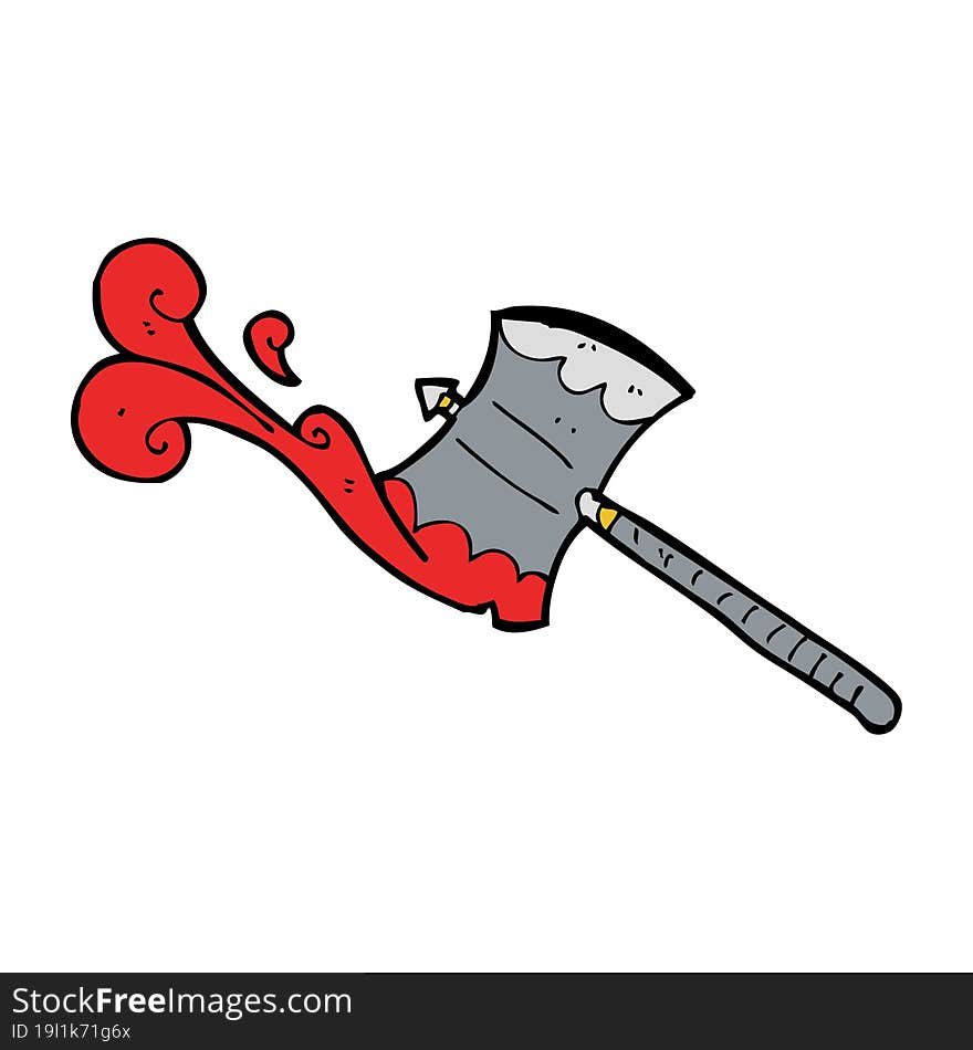 cartoon double sided axe