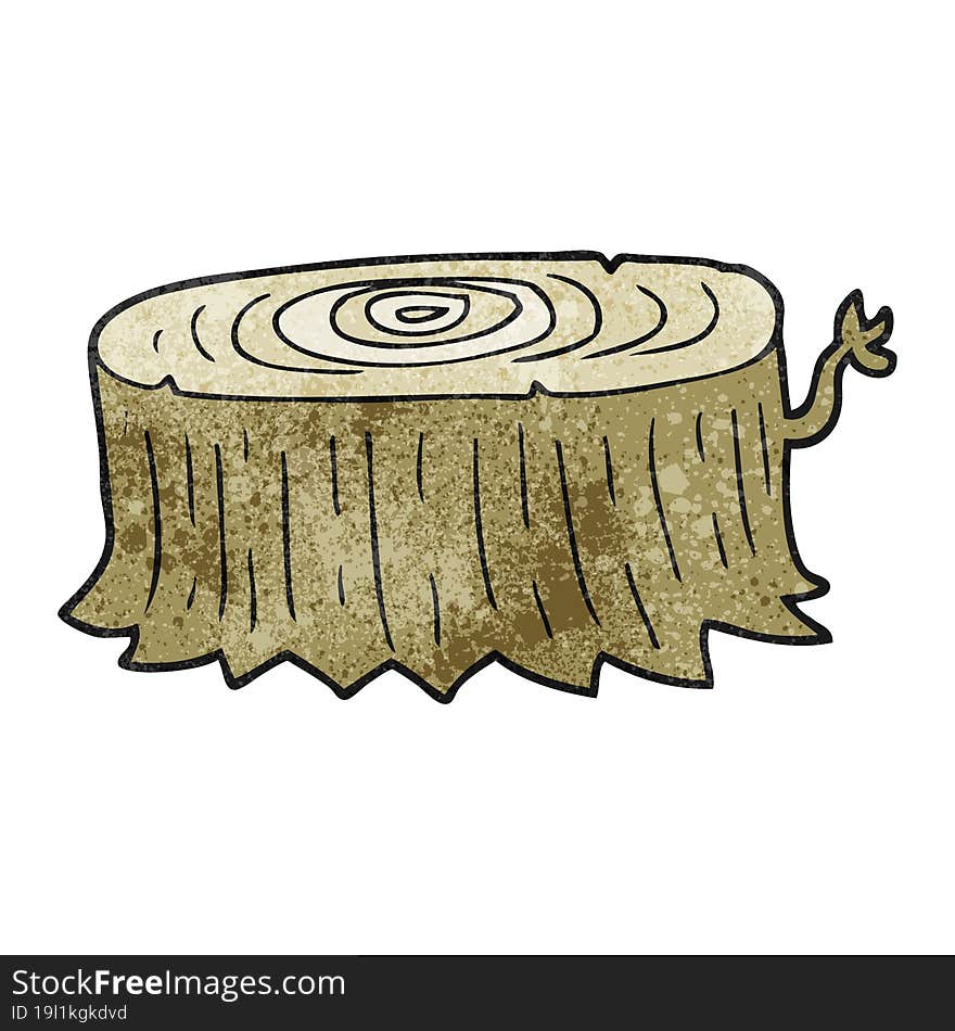 textured cartoon tree stump