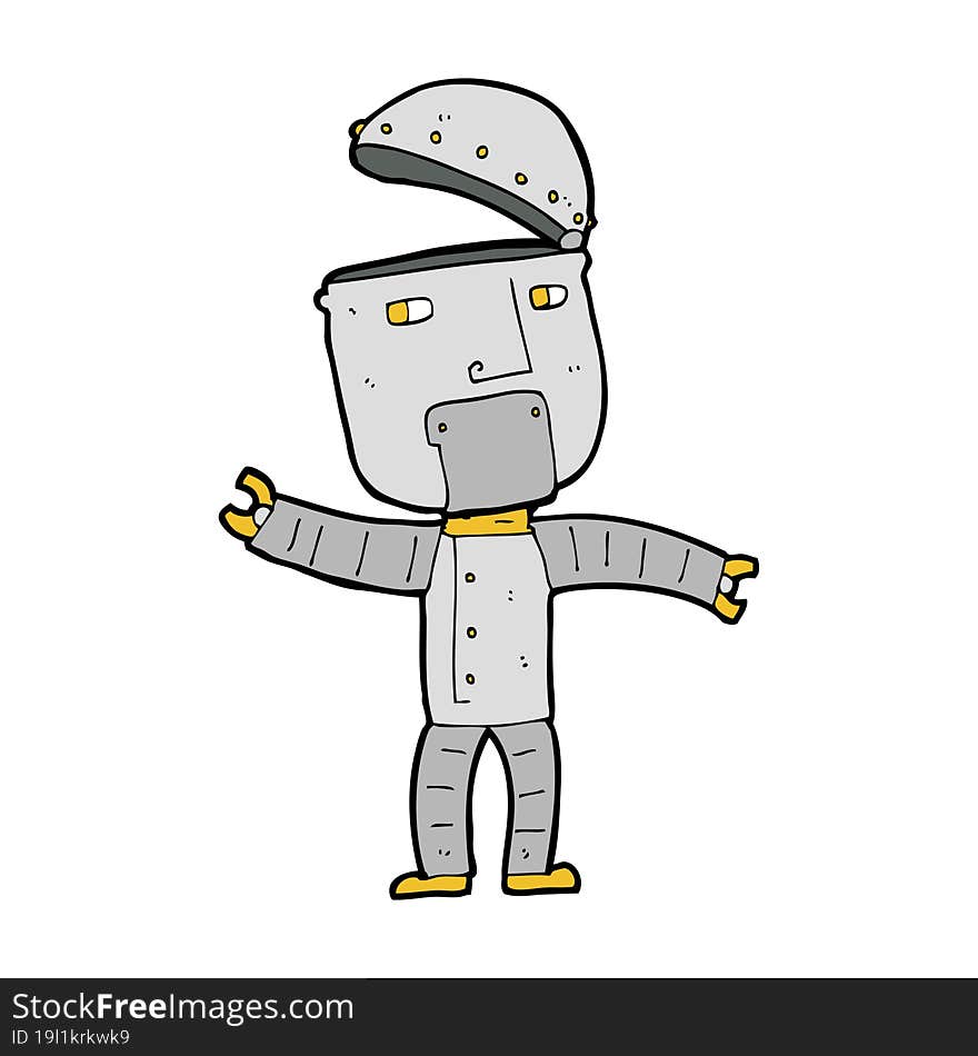 cartoon funny robot