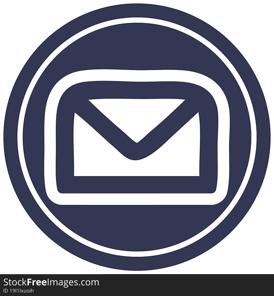 envelope letter circular icon