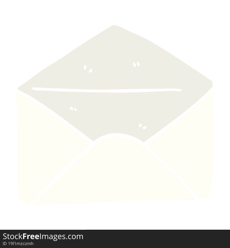 Flat Color Illustration Cartoon Envelope