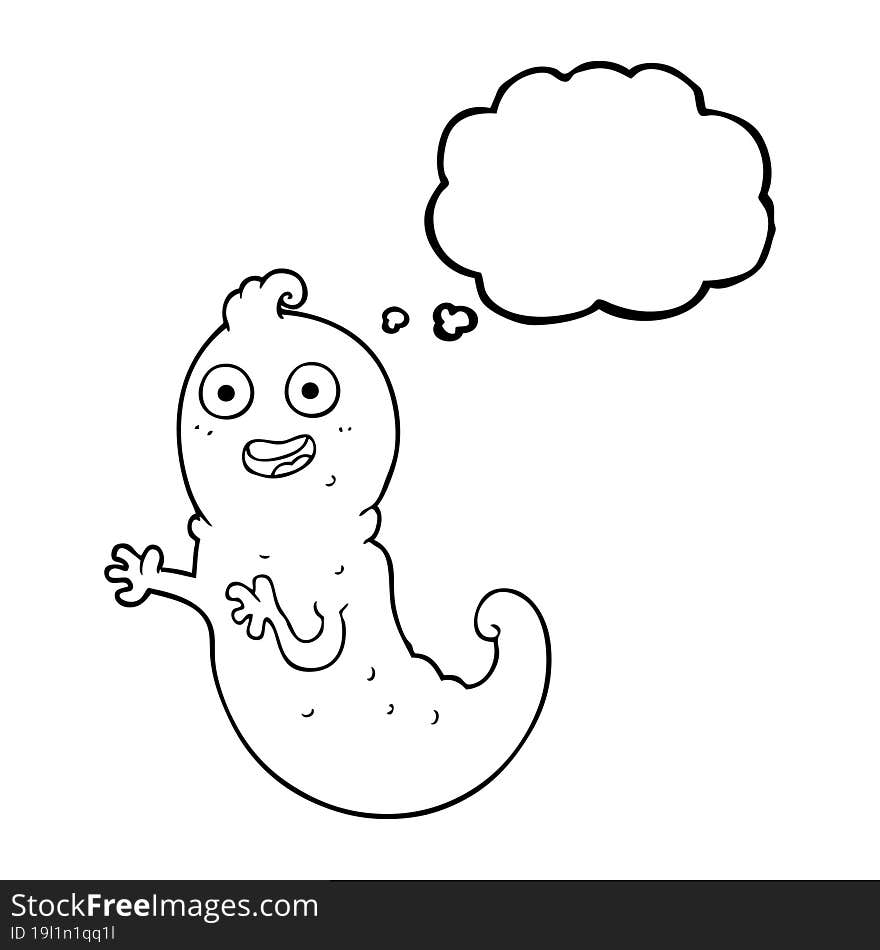 Thought Bubble Cartoon Ghost