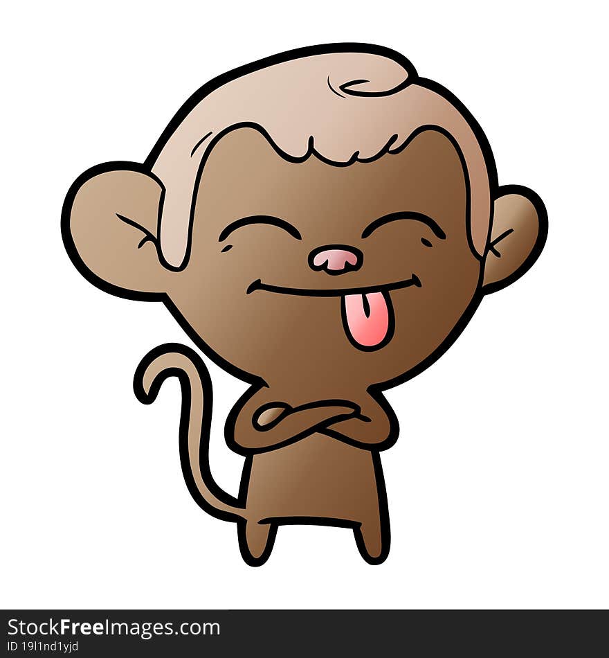 funny cartoon monkey. funny cartoon monkey