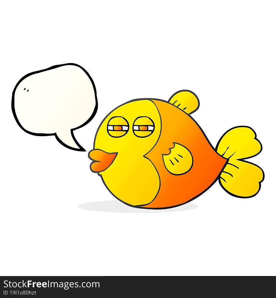 Speech Bubble Cartoon Fish