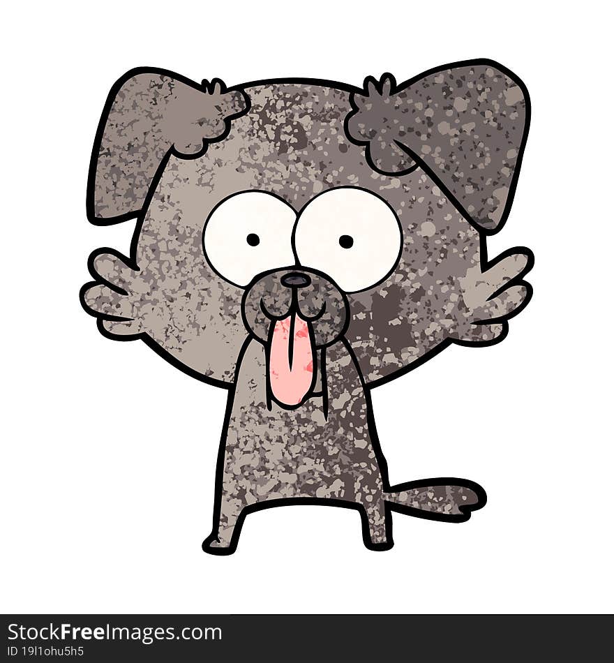 cartoon dog with tongue sticking out. cartoon dog with tongue sticking out