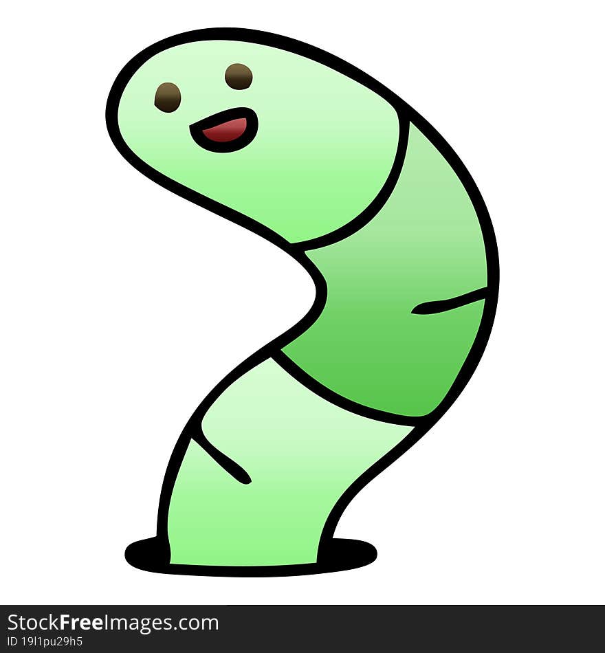 quirky gradient shaded cartoon snake