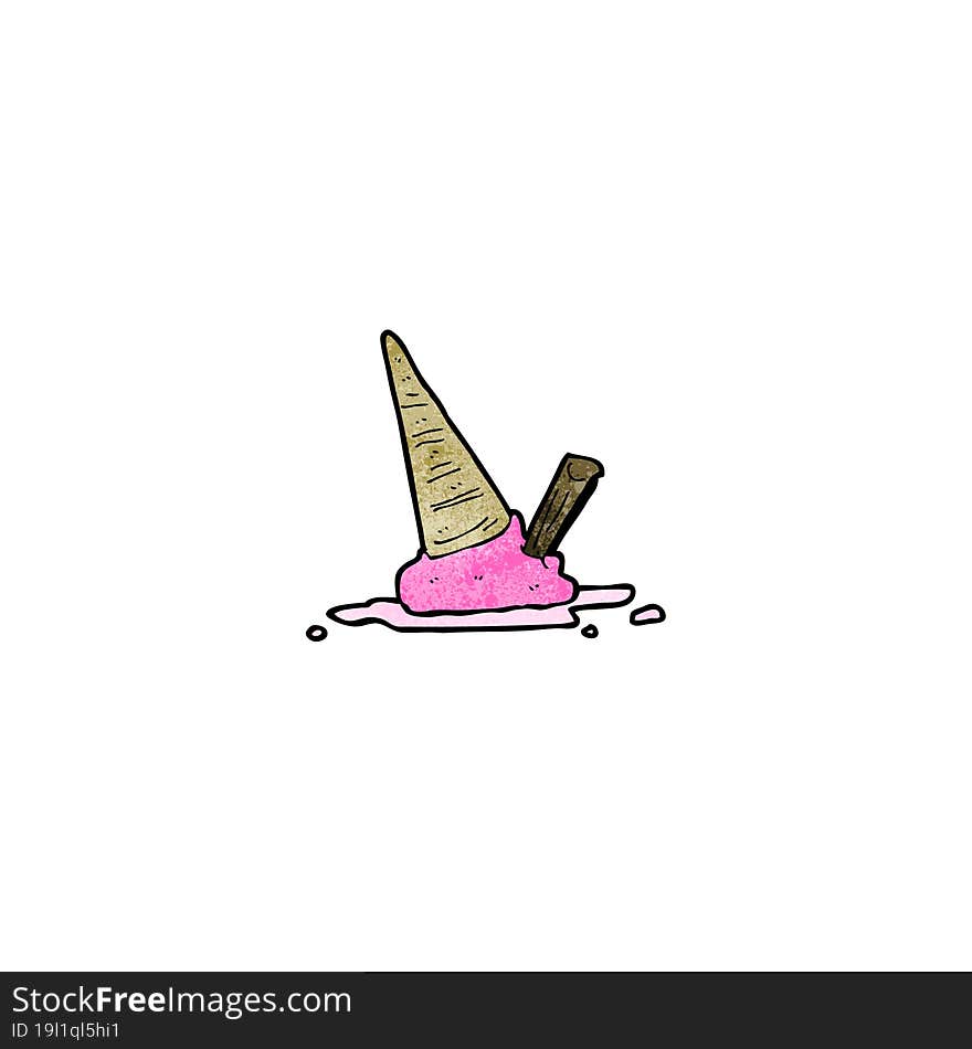 dropped ice cream cartoon