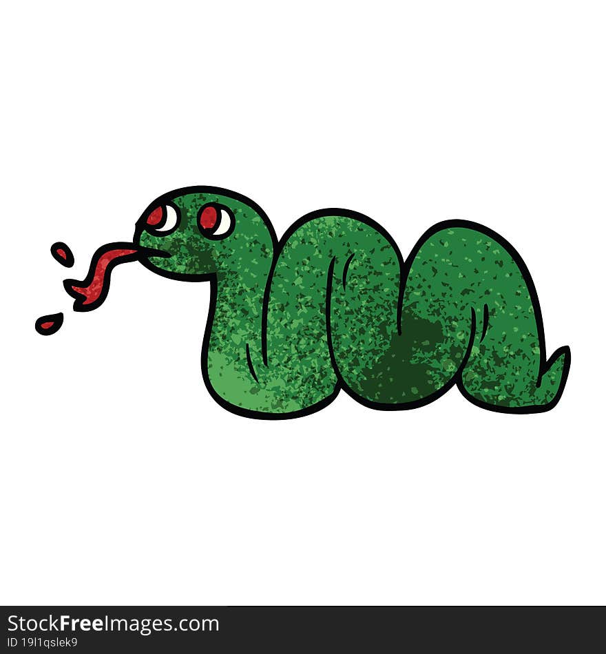 cartoon doodle snake