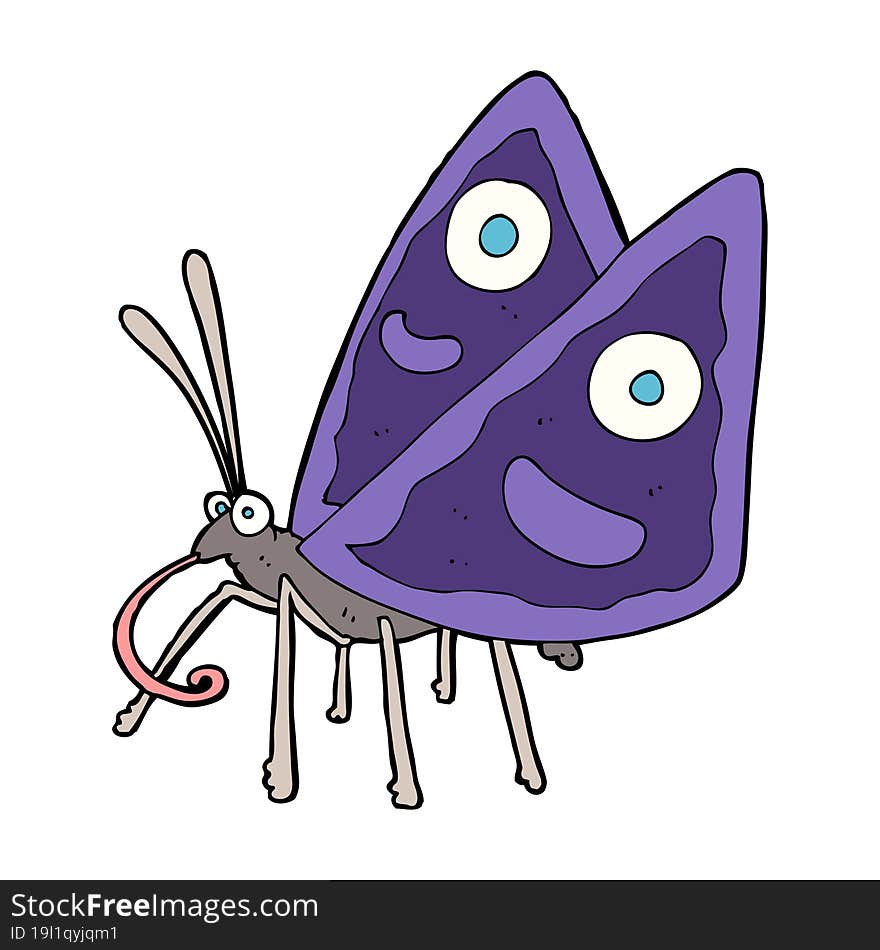 cartoon funny butterfly