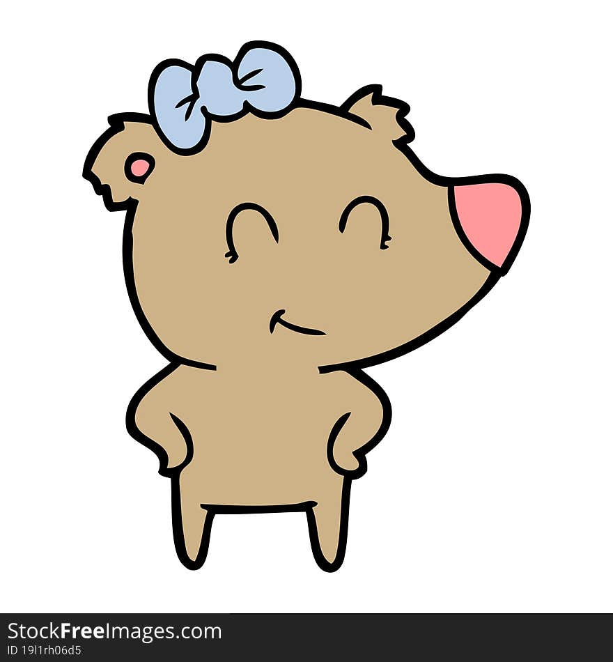 female bear cartoon. female bear cartoon