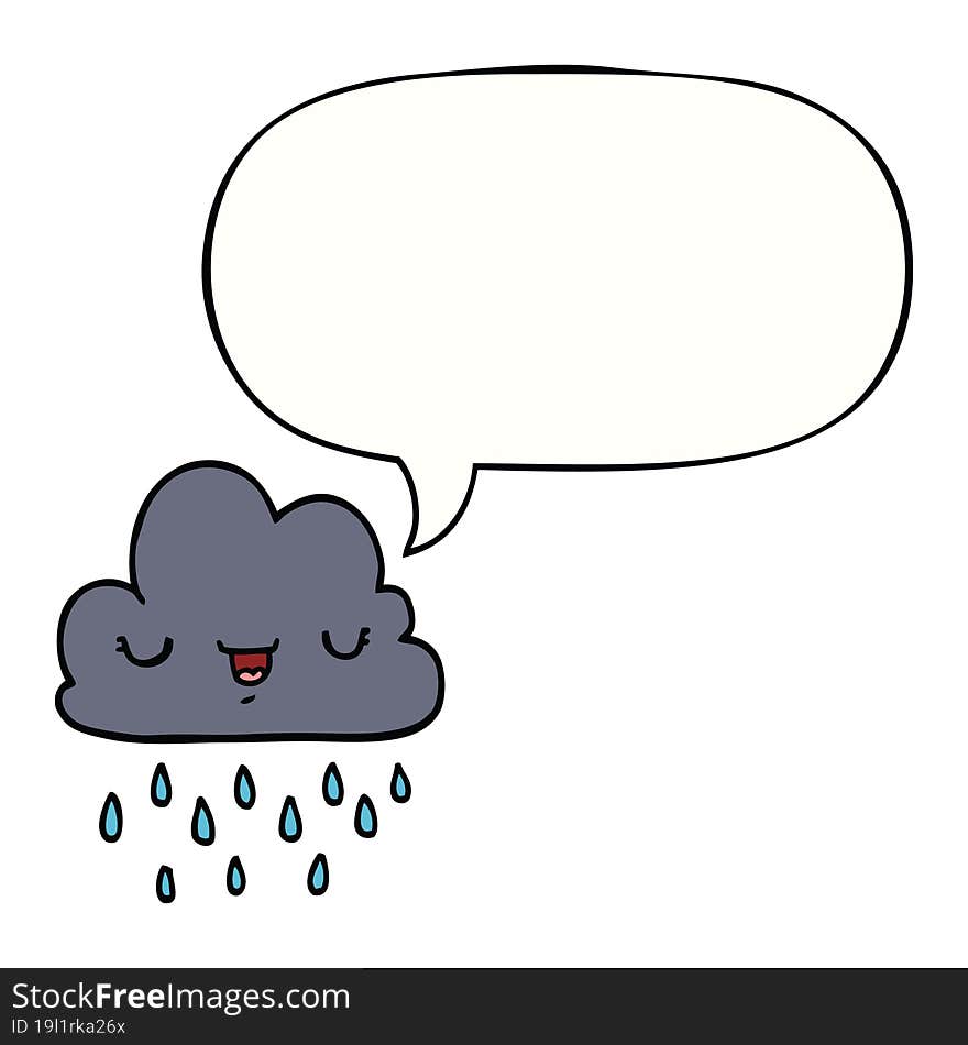 cartoon storm cloud with speech bubble. cartoon storm cloud with speech bubble