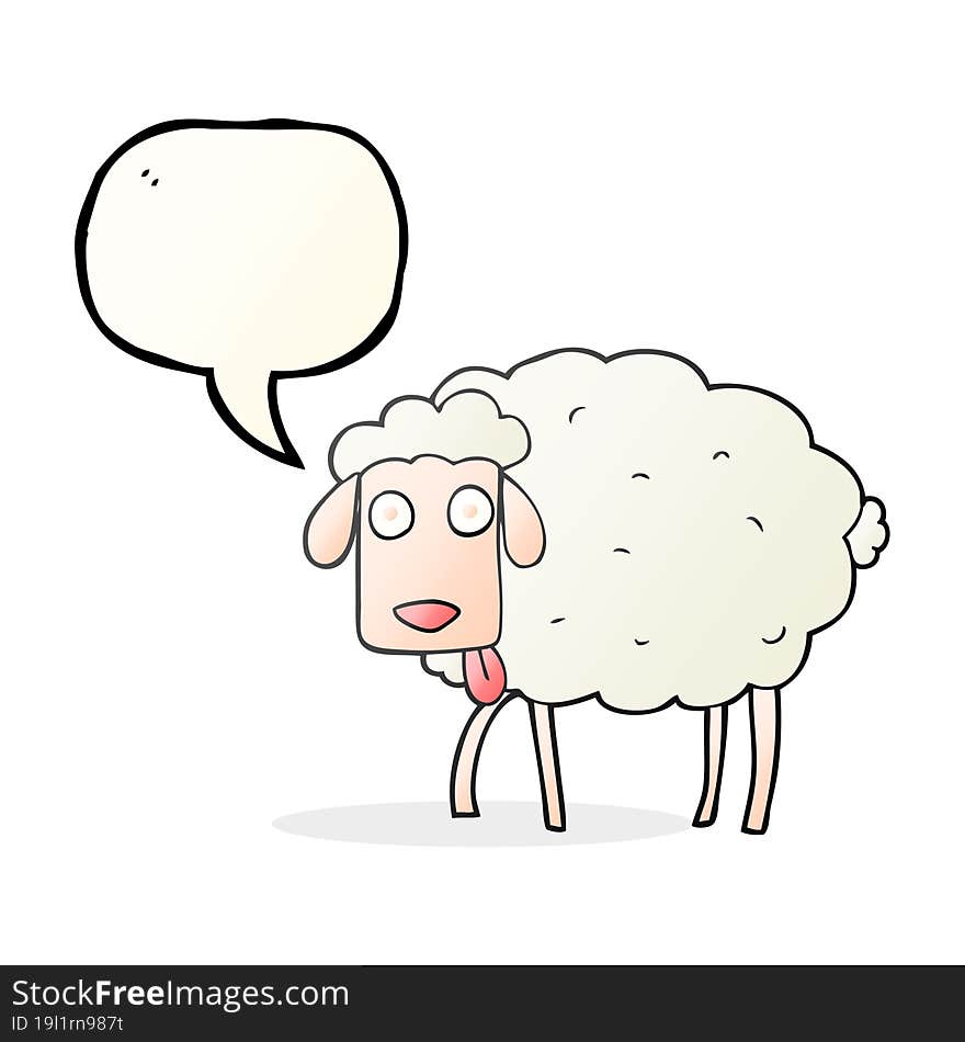 speech bubble cartoon sheep